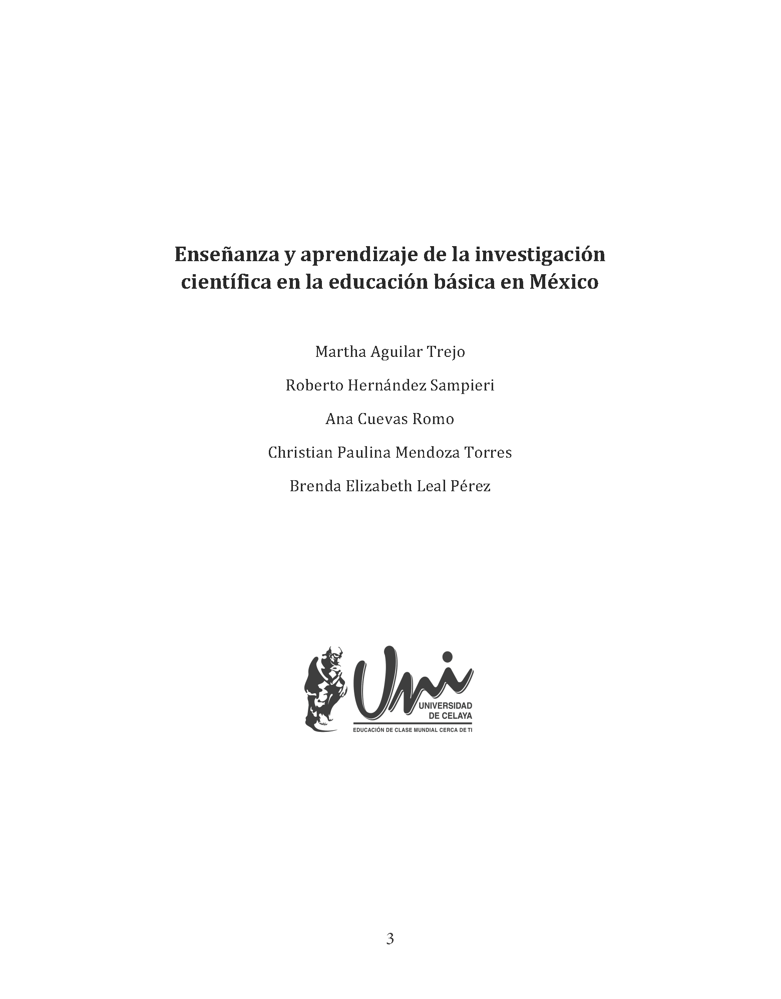 Portada Enseñanza y aprendizaje
